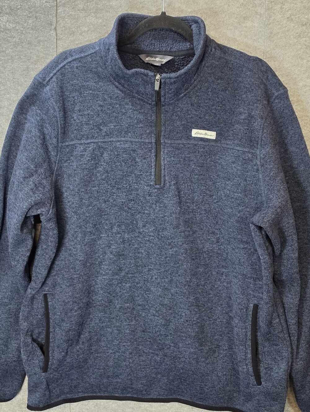 Eddie Bauer Men's Navy Half-Zip Fleece Pullover